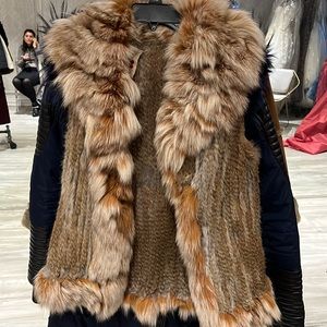 Love token rabbit fur vest size medium